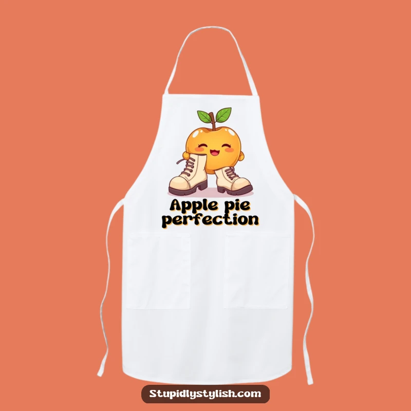 Funny Apple Mismatched Shoes Apron - Kitchen Fun, Hilarious Gift