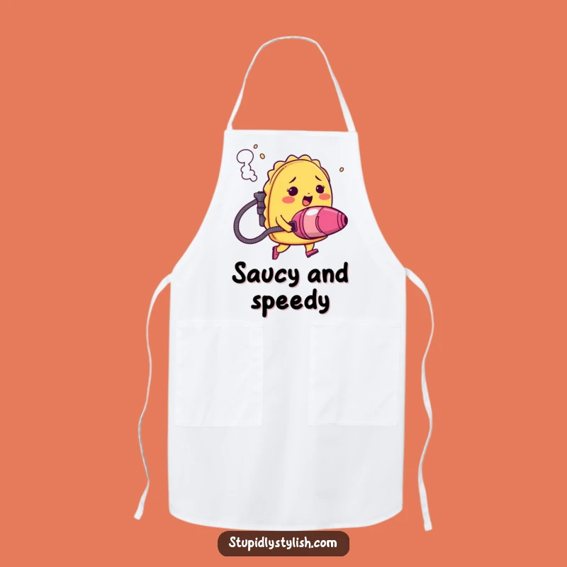 Funny Blushing Taco Apron: Hilarious Jetpack Mexican Food Chef Apron Gift