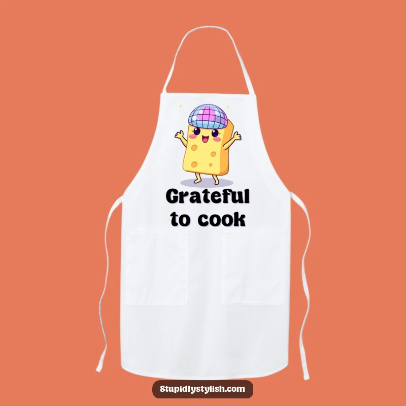 Funny Dancing Cheese Disco Apron: Cook Up Some Fun in the Kitchen