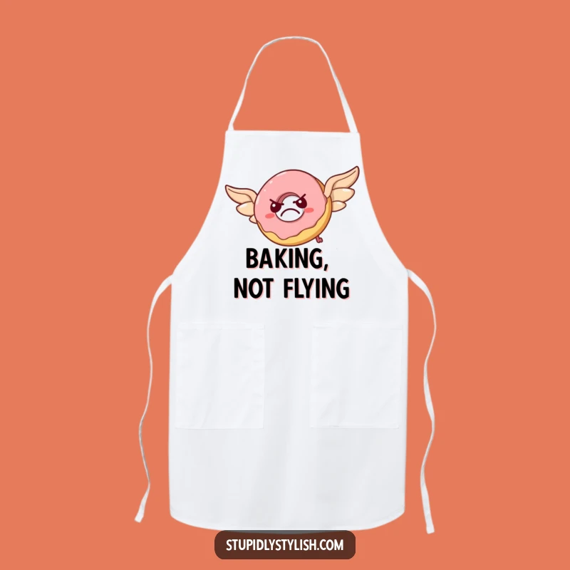 Funny Grumpy Donut Apron: Hilarious Pastry Wings Kitchen Chef Apron, Gift