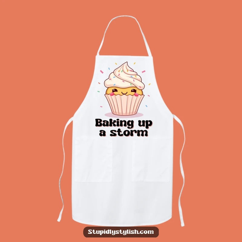 Funny Happy Cupcake Sprinkles Flying Apron - Hilarious Kitchen Gift!
