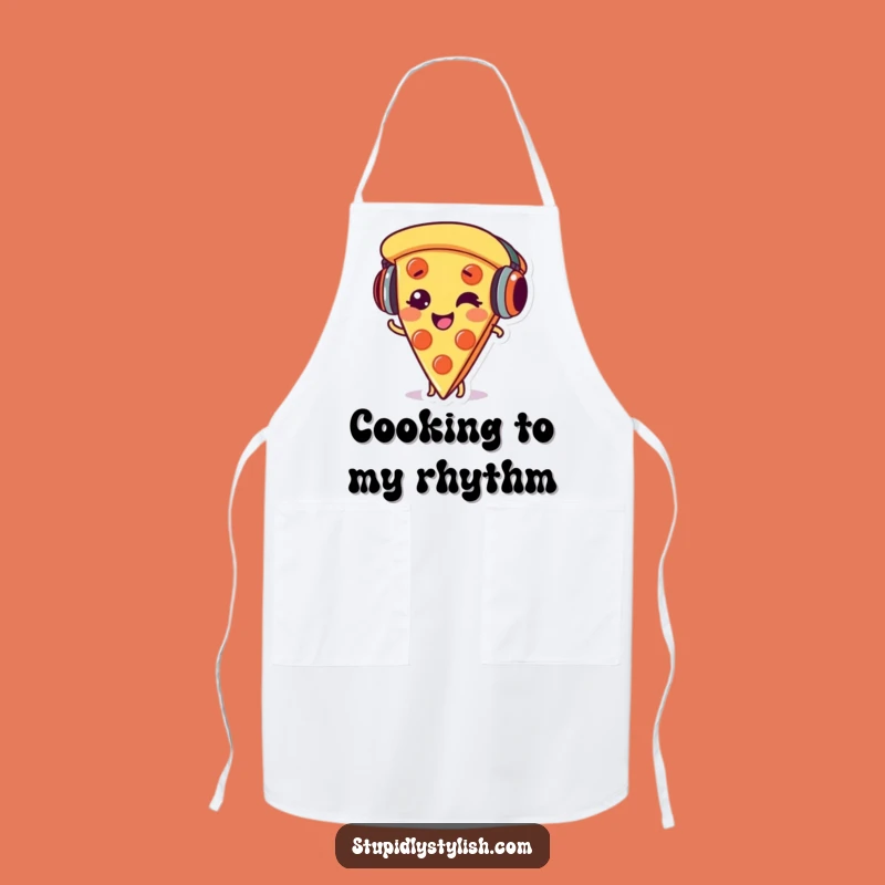 Funny Pizza Apron - Giggling DJ Chef Bib Funny Gift