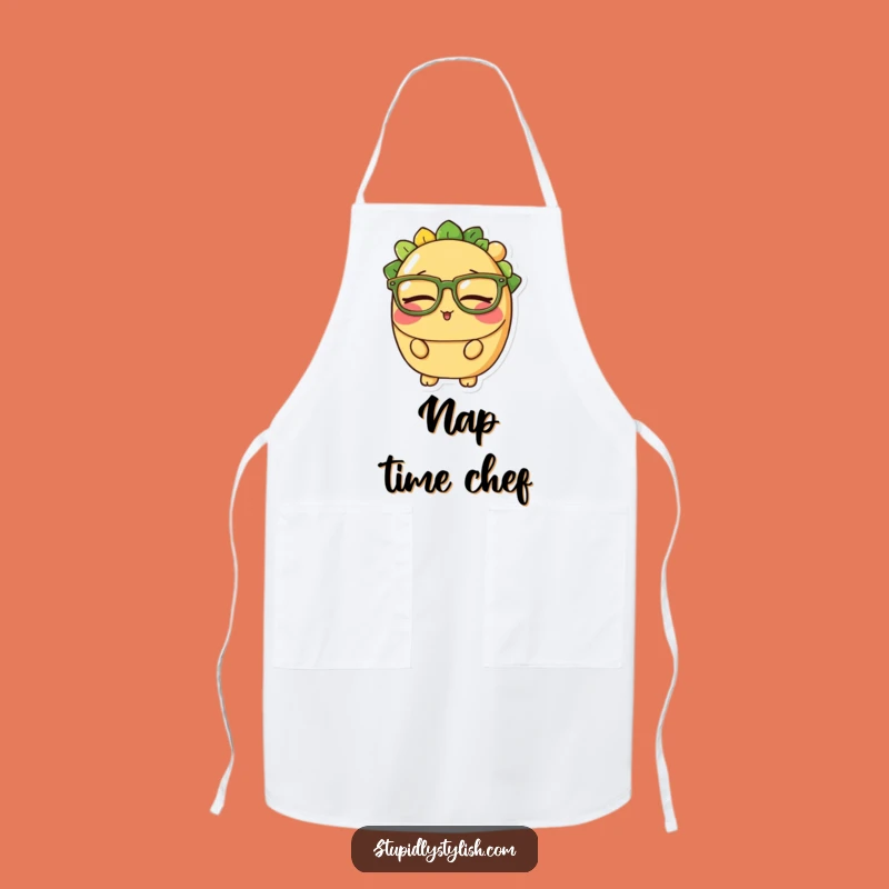 Funny Sleepy Taco Glasses Apron - Kitchen Fun & Comedic Gift