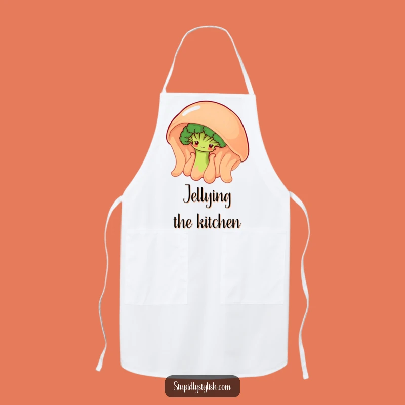 Funny Shy Broccoli Jelly Apron - Kitchen Fun, Hilarious Gift