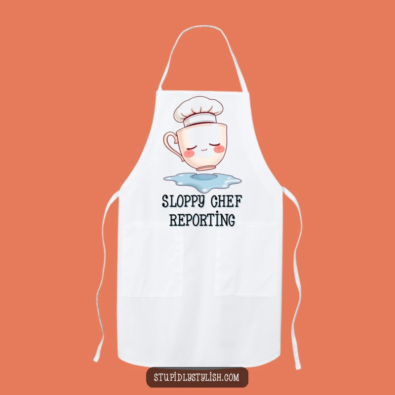 Funny Sleepy Teacup Chef Apron - Hilarious Kitchen Protection