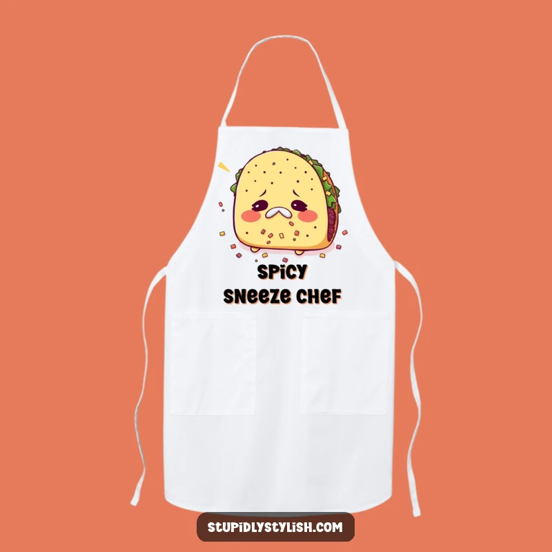 Funny Sneezing Taco Apron: Cook with Fiesta Flair