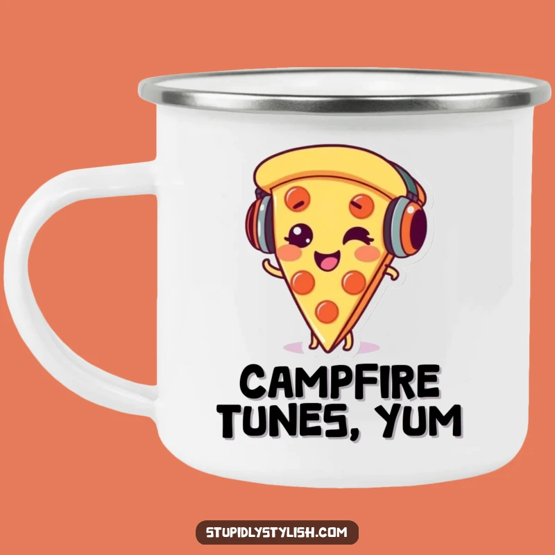 Funny Pizza Camping Mug - Durable DJ Slice Cup Funny Gift