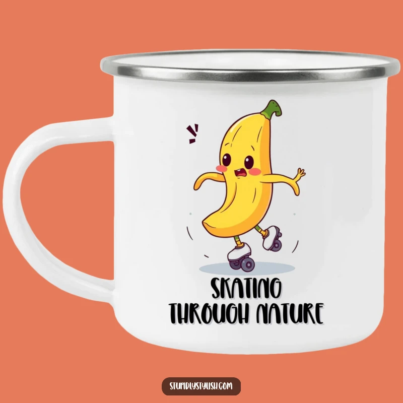 Funny Banana Roller Skate Camping Mug, a Durable and Hilarious Outdoor Gift