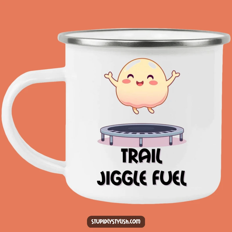 Funny Jelly Blob Camping Mug: Enjoy Your Drink with this Hilarious Bouncing Blob Enamel Cup
