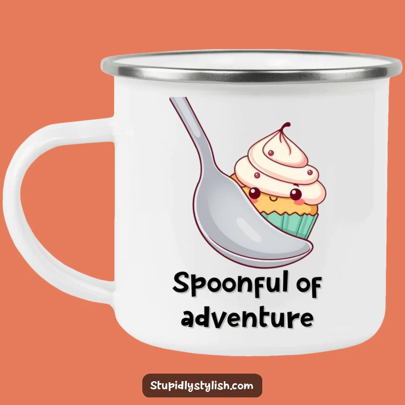 Funny Shy Cupcake Camping Mug - Sweet Treat for Outdoor Adventures
