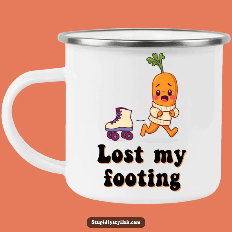 Funny Carrot Skate Camping Mug: Adventure Veggie Humor Gift