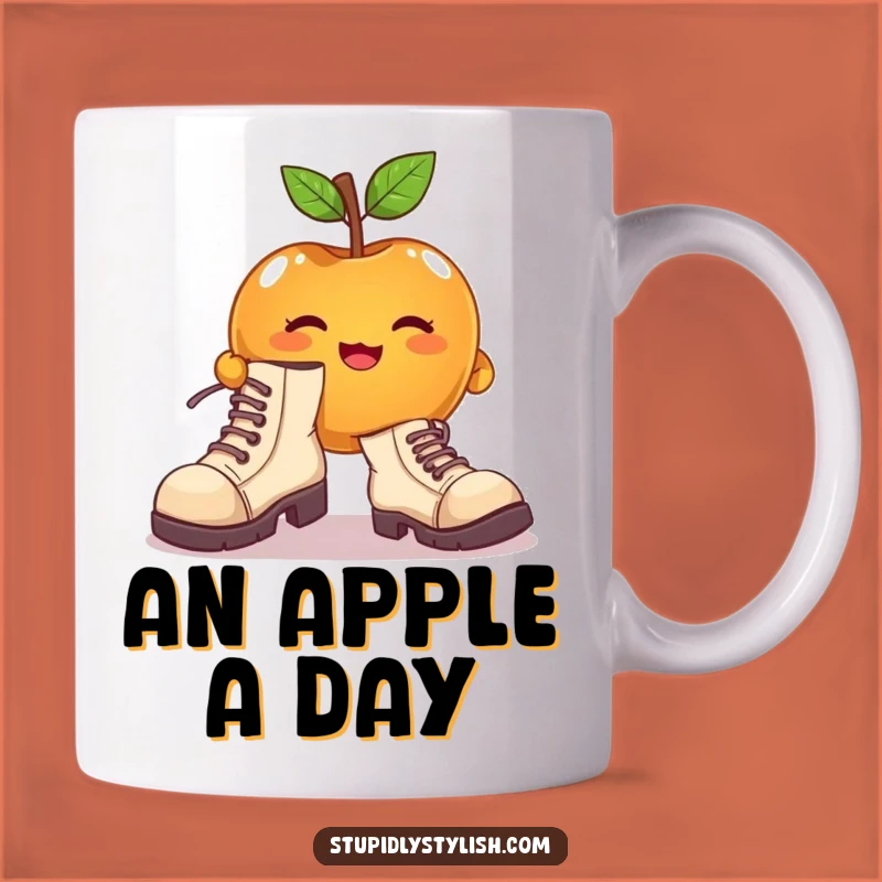 Funny Apple Mismatched Shoes Mug - Hilarious Gift for the Quirky
