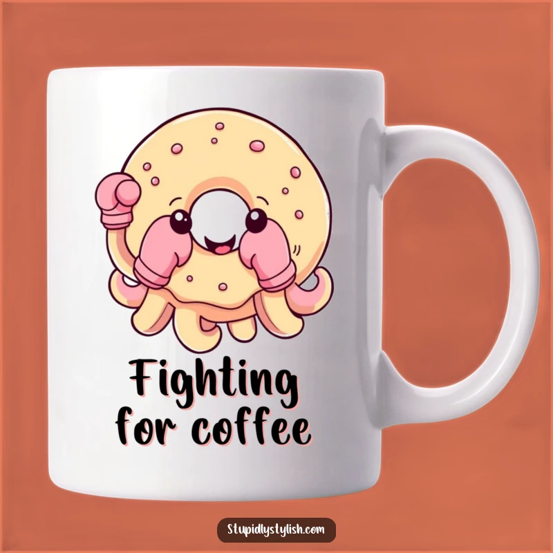 Funny Donut Boxing Mug: A Sweet Fighter Gift for Sugar-Fueled Fun