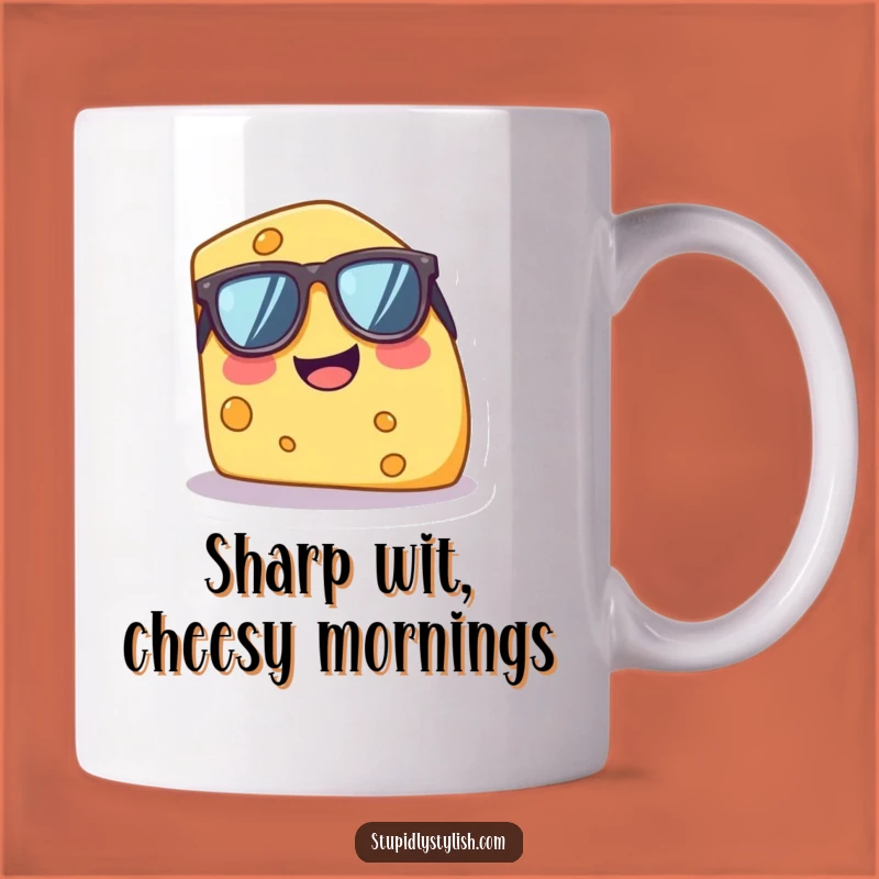 Funny Giggle Cheese Wedge Sunglasses Mug - Perfect Quirky Gift for Cheese Lovers