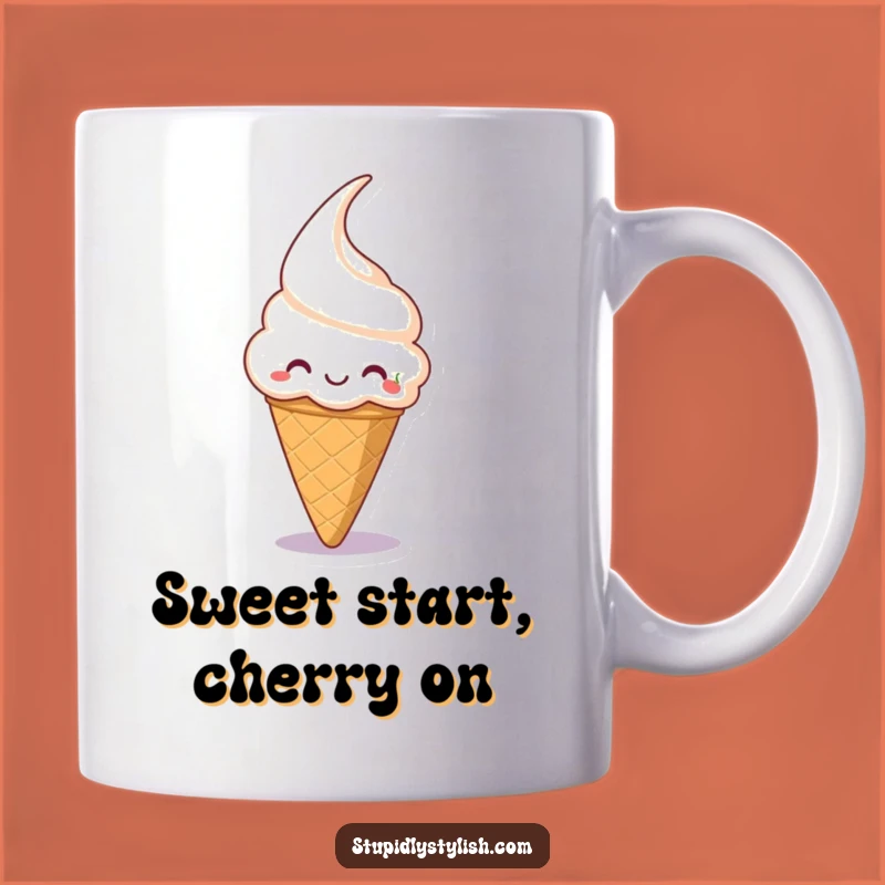 Funny Ice Cream Cone Mug: Sweet Treat for a Grin!