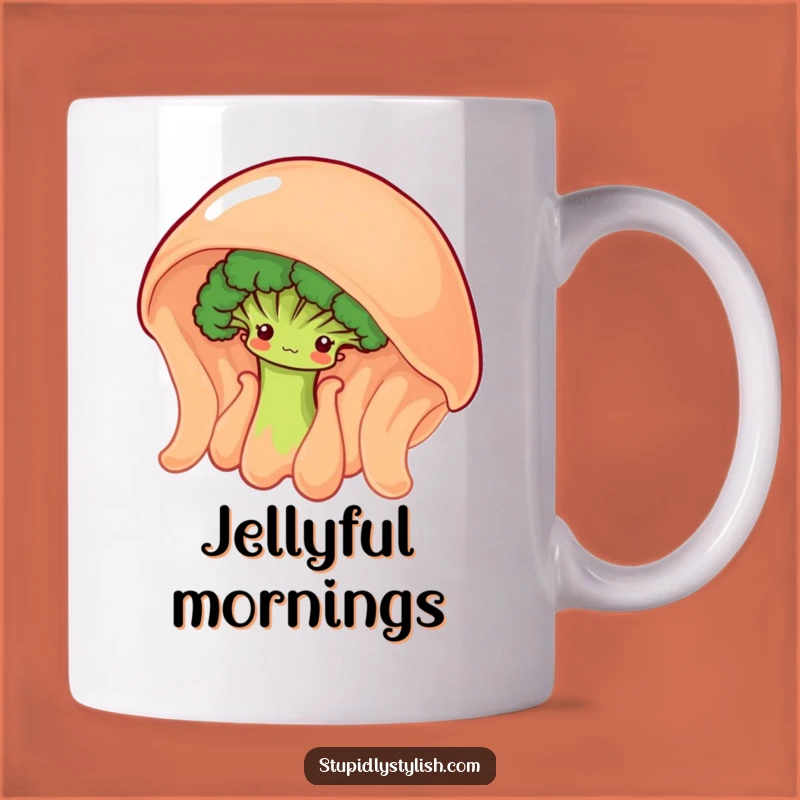 Funny Shy Broccoli Jelly Mug - Hilarious Veggie Gift for Foodies