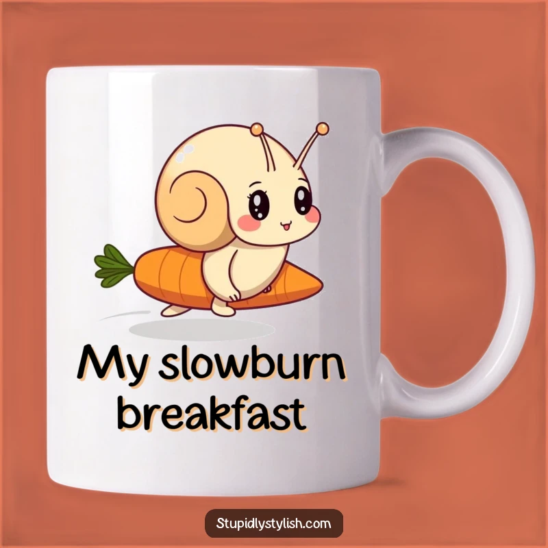 Funny Snail vs Carrot Mug - Determined Racer Funny Gift