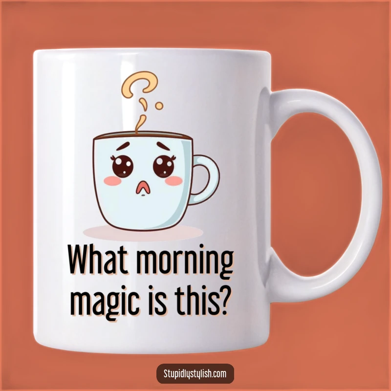 Funny Surprised Coffee Mug - What The Steam?! Hilarious Gift Mug