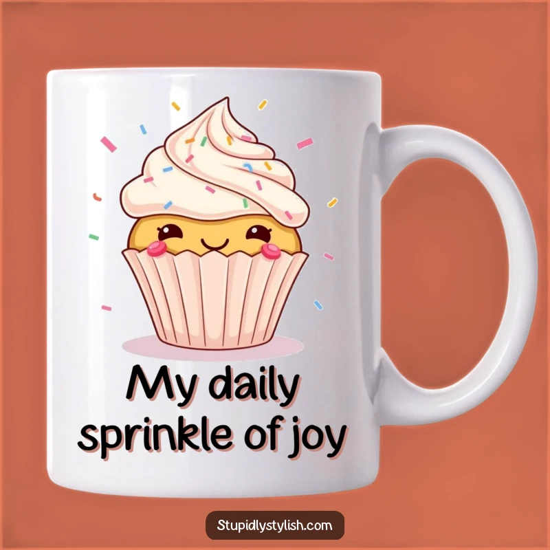Funny Happy Cupcake Sprinkles Flying Mug - The Perfect Hilarious Gift!