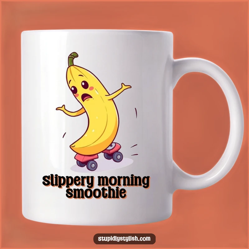Funny Banana Skate Mug: Bewildered Chaos, Perfect Funny Gift