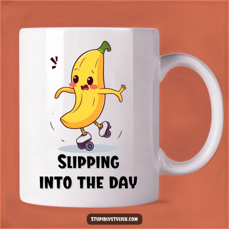 Funny Banana Roller Skate Mug, a Hilarious Gift for Clumsy or Fun-Loving People