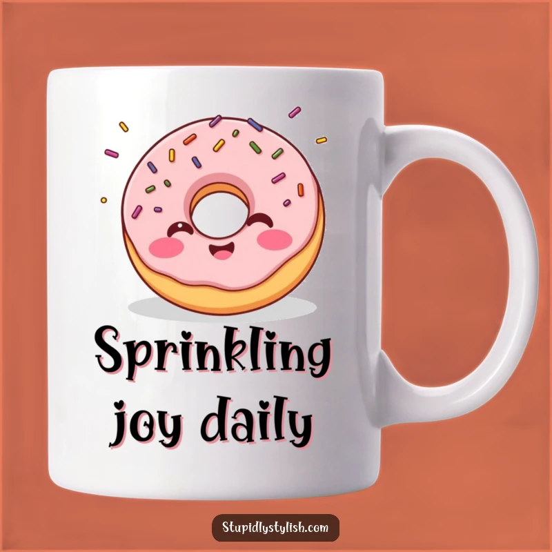 Funny Giggling Donut Mug - Hilarious Treat Gift for Dessert Lovers