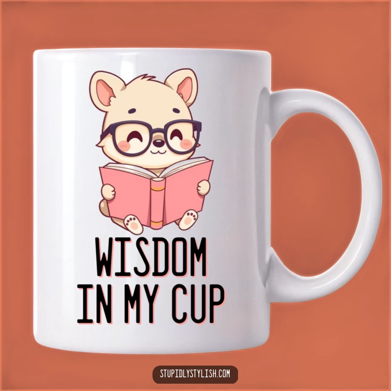 Funny Animal Reader Mug - Adorable Tiny Glasses Bookworm Humor Gift