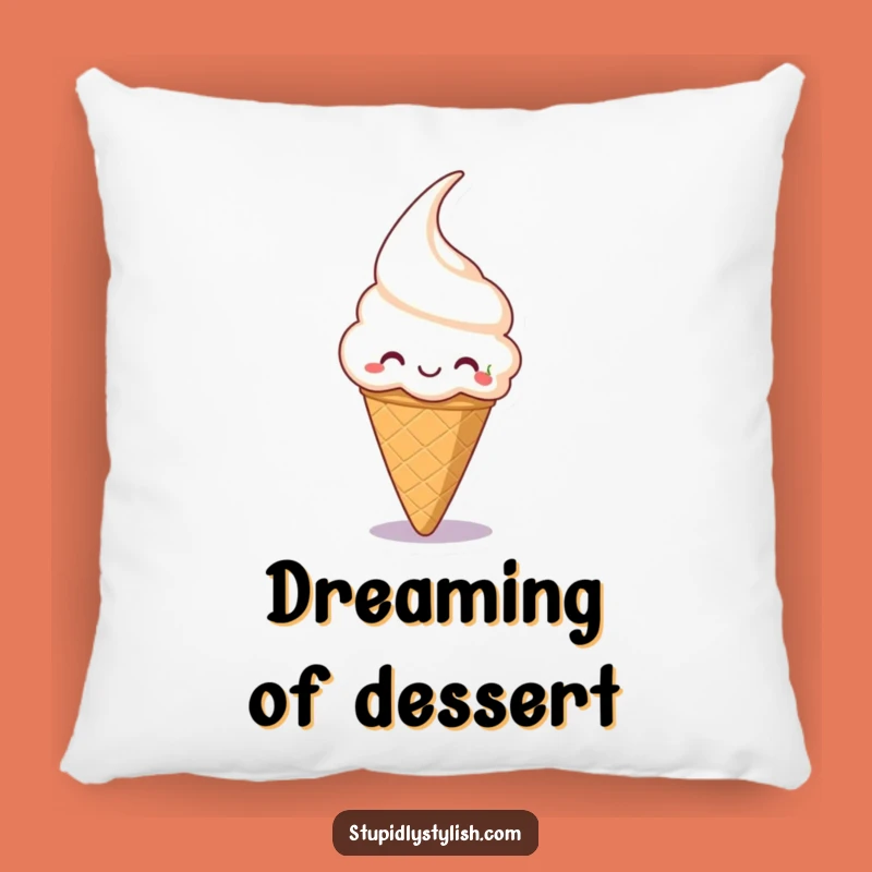 Cute Funny Ice Cream Cone Pillow: Sweet Dreams and Smiles!