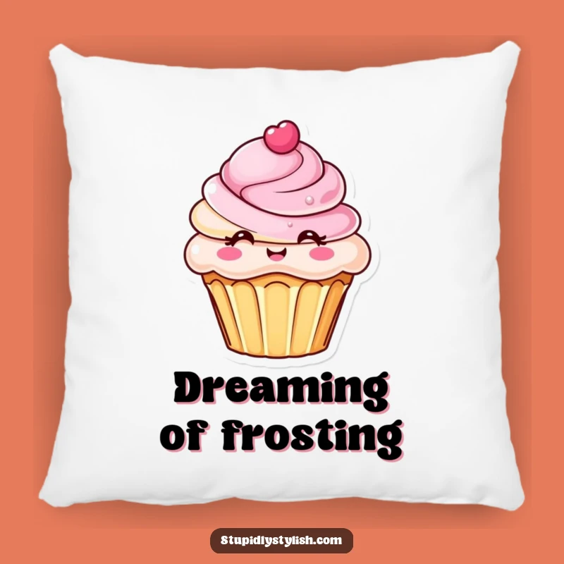 Funny Chic Cupcake Frosting Pillow - Cozy Dessert Comfort