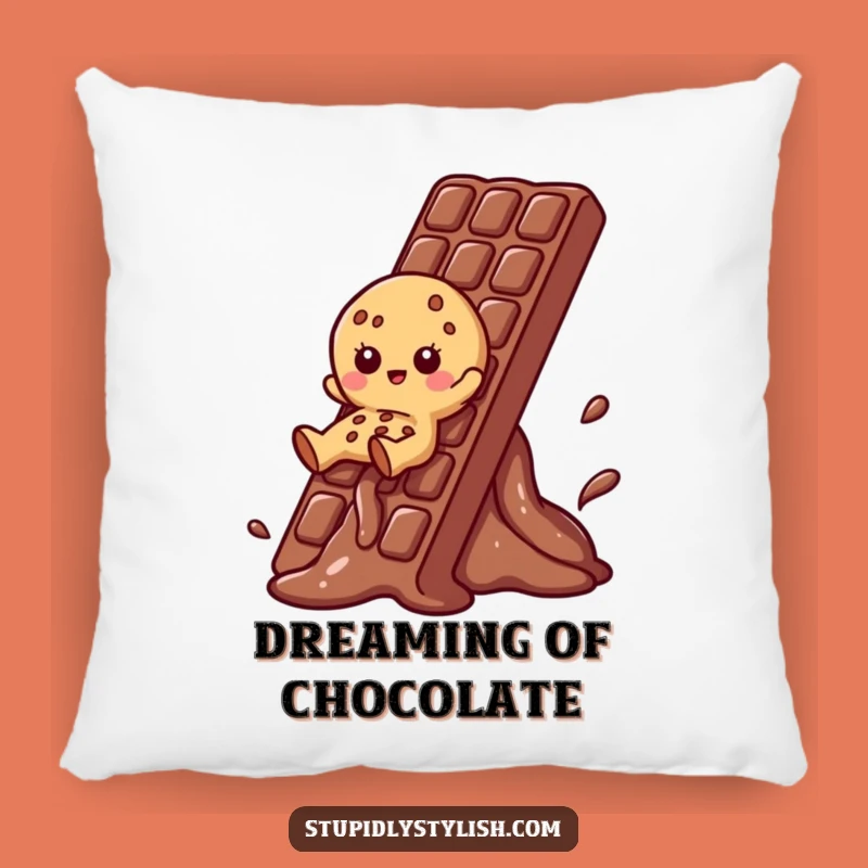 Funny Cookie Chocolate Slide Pillow: Cozy Dessert Cushion, Perfect Accent Gift