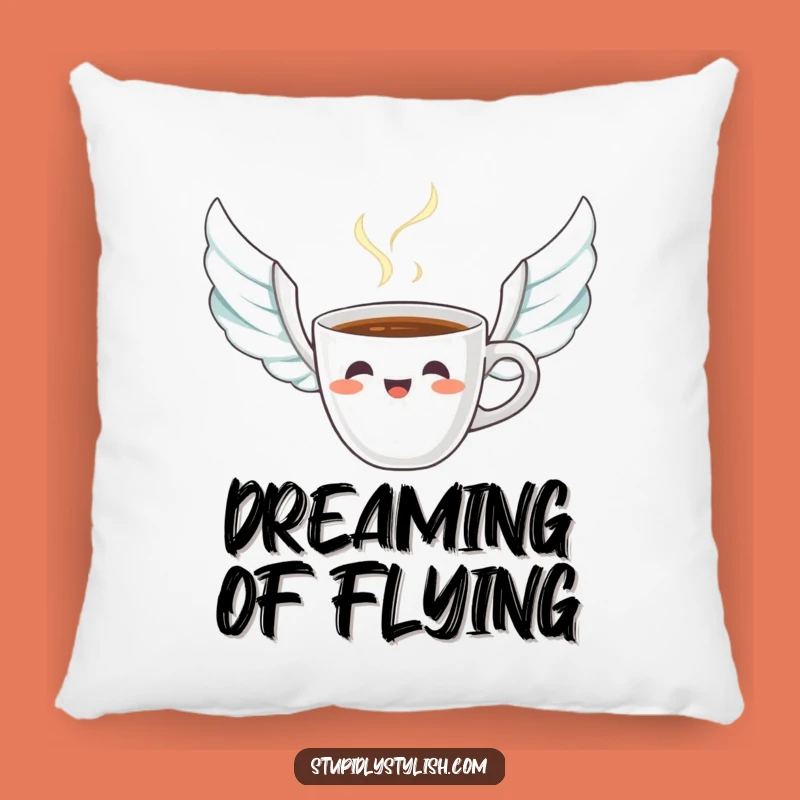 Funny Startled Coffee Cup Pillow - Comfy & Hilarious Decor for Coffee Lovers
