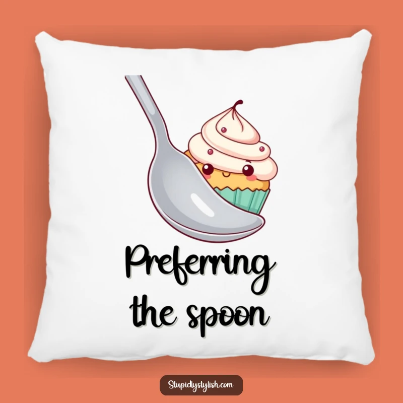 Funny Shy Cupcake Pillow - Comfy & Cute Hiding Food Decor