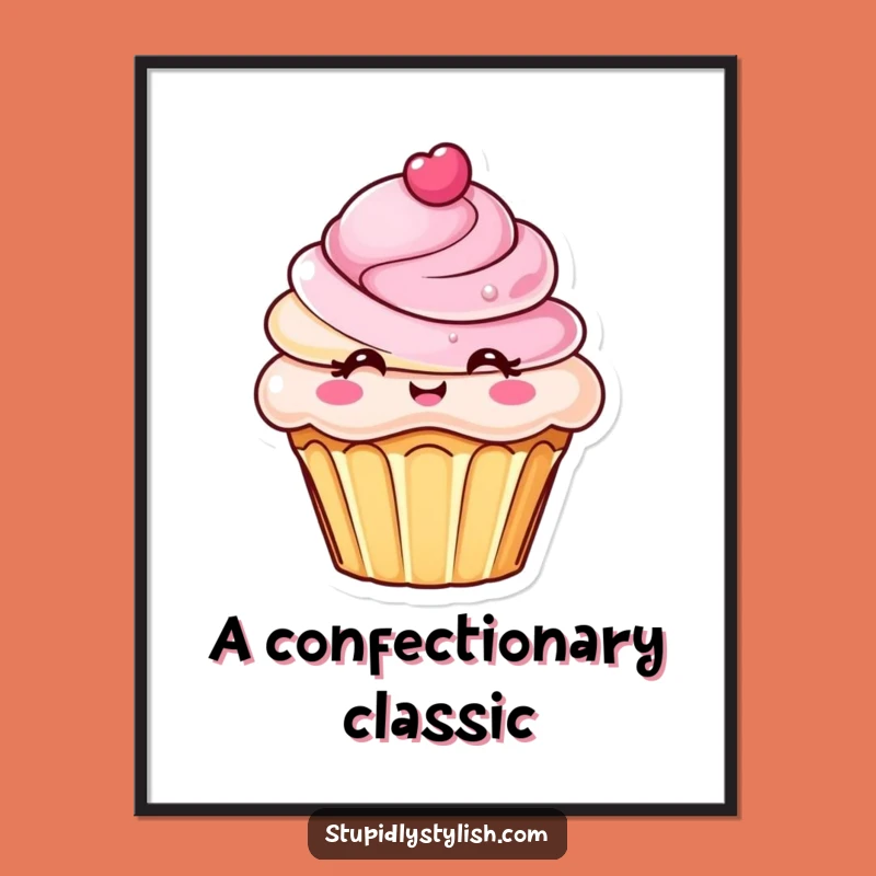 Funny Chic Cupcake Frosting Digital Art - Instant Sweet Decor