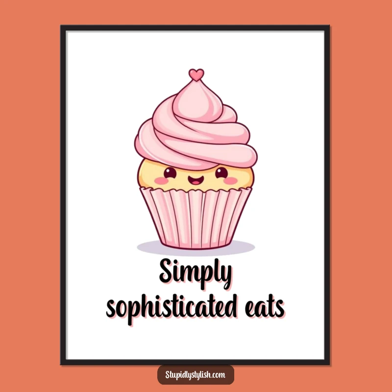Funny Proud Cupcake Digital Art Print - Instant Elegance for Your Walls