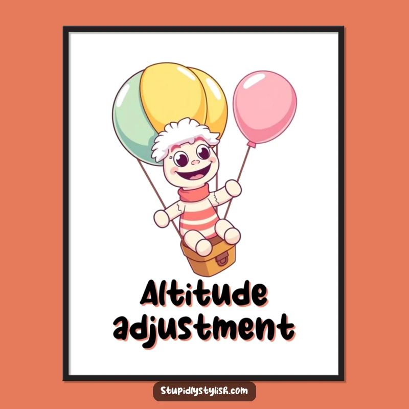 Funny Sock Puppet Balloon Digital Art - Instant Hilarious Wall Decor