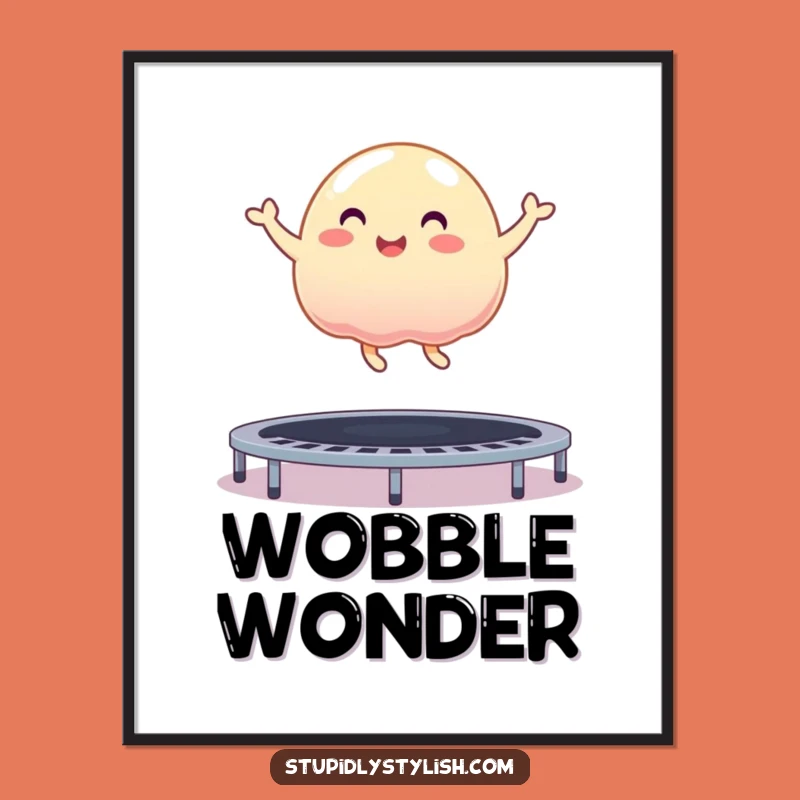 Funny Jelly Blob Digital Print: Instant Joy with this Hilarious Bouncing Blob Wall Art