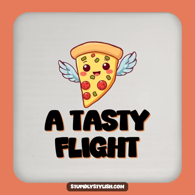 Funny Flying Pizza Coaster: Protect Surfaces with Flavor, A Tiny Funny Gift