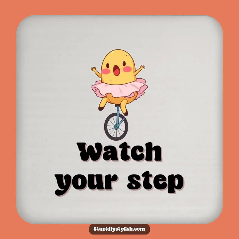 Funny Potato Tutu Coaster - Surprised Unicycle Accessory Gift