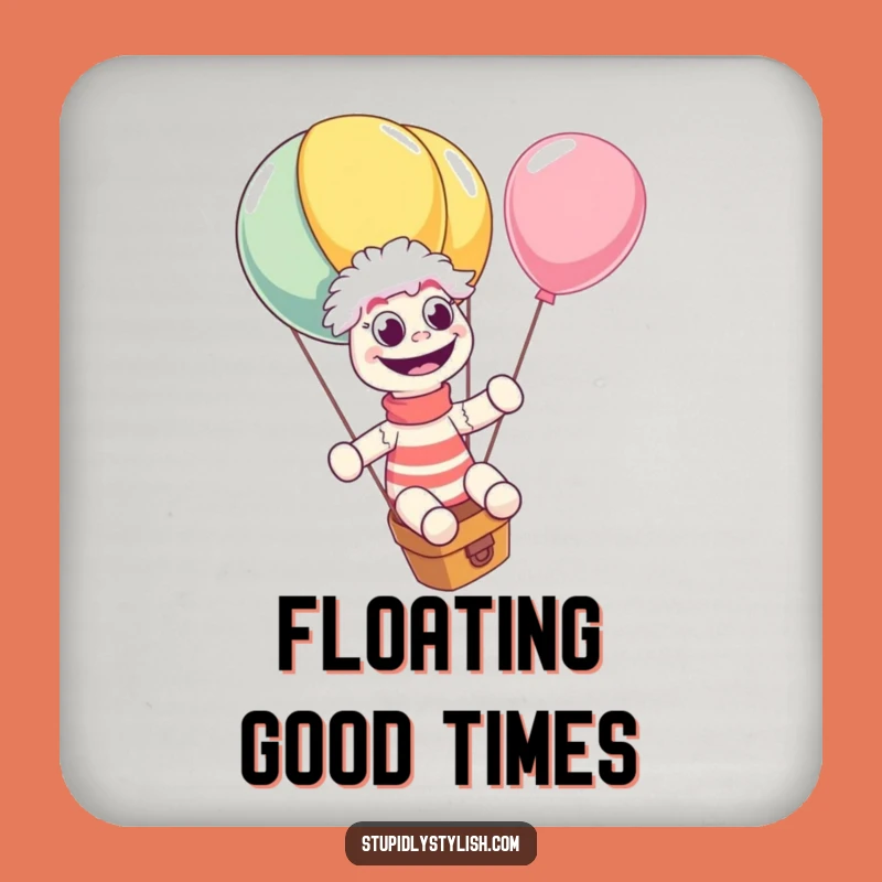 Funny Sock Puppet Balloon Coaster - Protect Surfaces with Humor