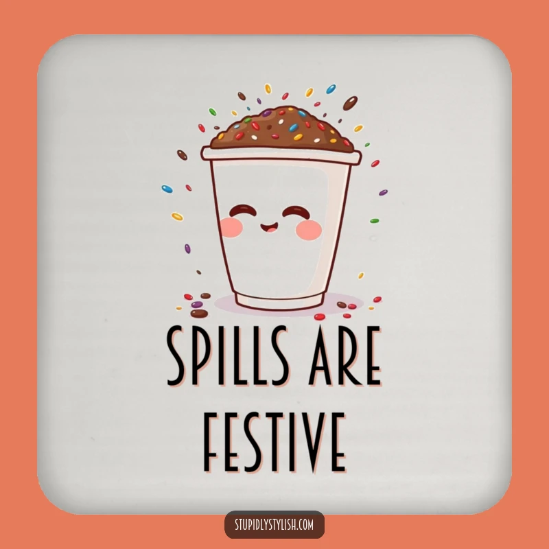 Funny Sprinkle Sneeze Coaster: Protect Surfaces with Cartoon Humor Gift