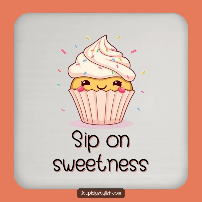 Protect Your Table Funny Happy Cupcake Sprinkles Flying Coaster - Gift!