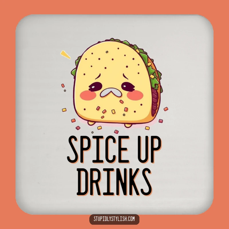Funny Sneezing Taco Coaster: Protect Surfaces from the Spice