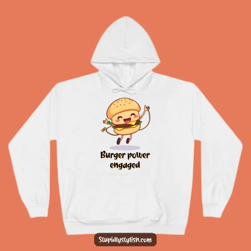Funny Hamburger Jump Rope Hoodie: Cozy Cheese Fun Comfort, Perfect Gift