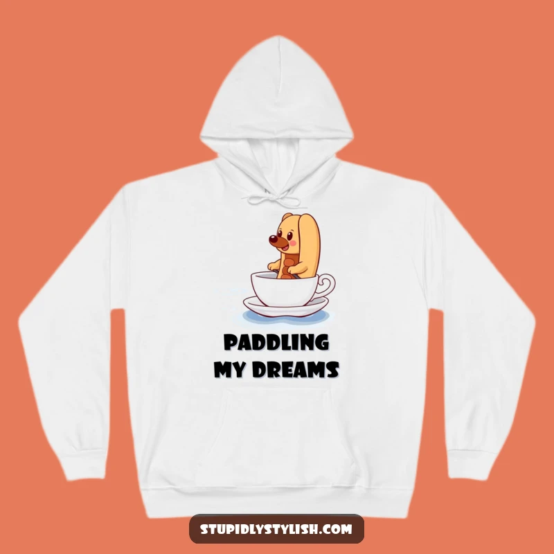 Cozy Funny Hot Dog Hoodie: Determined Journey Comfort, Perfect Funny Gift