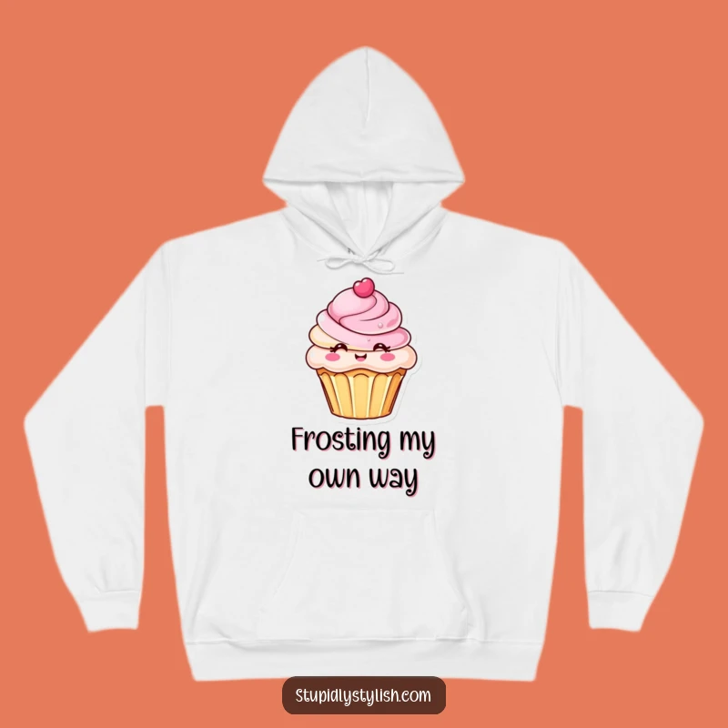 Funny Chic Cupcake Frosting Hoodie - Cozy & Sweet Comfort