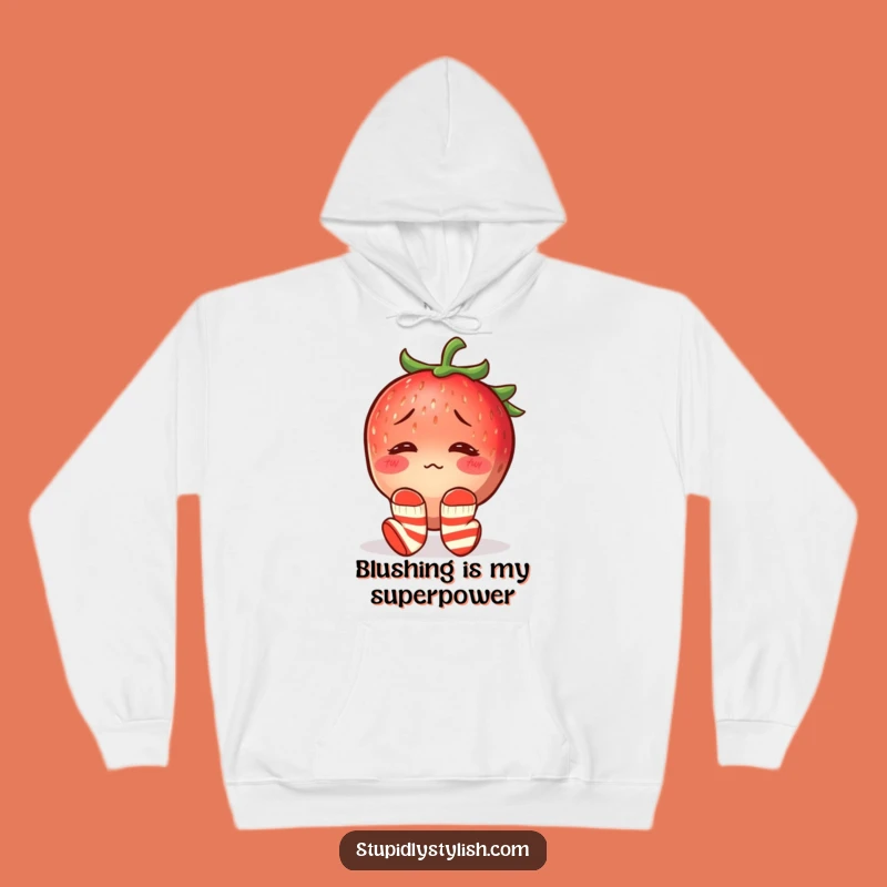 Funny Confused Strawberry Mismatched Socks Hoodie - Cozy & Hilarious Gift