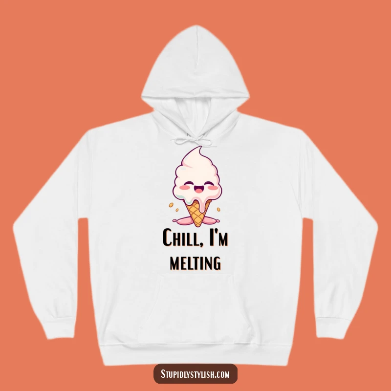 Funny Giggling Ice Cream Hoodie: Cozy Meltdown for a Warm, Hilarious Gift