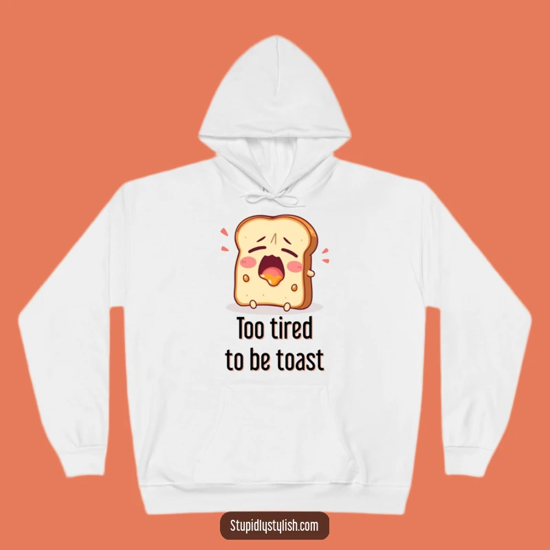 Funny Tired Toast Yawning Hoodie: Cozy Up with Relatable Morning Exhaustion