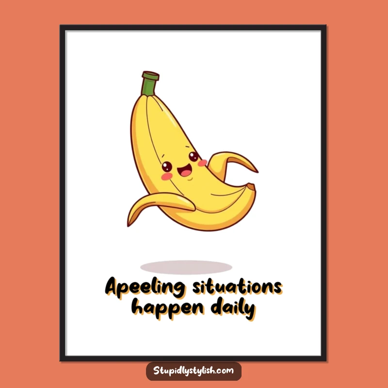 Free Printable Wall Art: Slipping Banana - Slapstick, Humorous Downloadable Decor!
