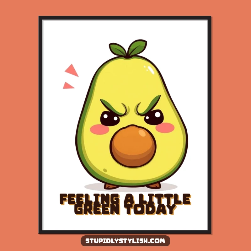 Free Printable Wall Art: Grumpy Avocado's Silly Face Collection